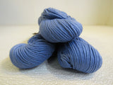Blue Sky Skinny Cotton Yarn Blue 3 Skeins 150 Yards Each 100% Organic Cotton -- New