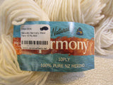 Naturally Harmony Yarn Cream 8 Skeins 116 Yards Each 100% Pure Merino -- New