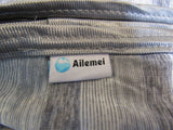 Ailemei Everything and Chill Cooling Blanket 70-in x 50-in Gray Striped Design -- New