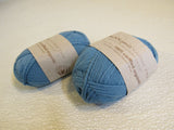 Woolganic Certified Organic Knitters Yarn Raindrop 2 Skeins 113 Yards Each Blue -- New