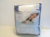 Bedsure Reversible Flannel and Sherpa Heated Throw 60-in x 50-in Navy/White -- New