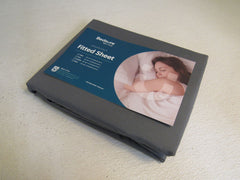 Bedsure Get Cozy Essentials Full Fitted Sheet 54-in x 75-in x 14-in Gray -- New
