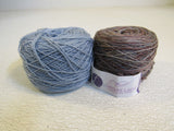 Lornas Laces Shepherd Sock Hand Dyed Yarn Blue/Brown 2 Balls 430 Yards Each -- New