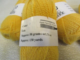 Frog Tree Sport Weight Yarn Golden Yellow 4 Skeins 130 Yards Each -- New