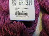 Berroco Lago Yarn Magenta 5 Skeins 103 Yards Each 81% Viscose 19% Linen -- New