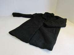 Daily/Ritual Teddy Bear Fleece Oversized-Fit Lapel Jacket Black Female Adult Size S -- New
