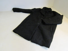 Daily/Ritual Teddy Bear Fleece Oversized-Fit Lapel Jacket Black Female Adult Size S -- New