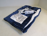 Bedsure Reversible Flannel and Sherpa Heated Throw Navy/White -- New