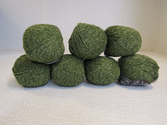 Laines Fonty Velourine Yarn Pea Green 7 Balls 120 Yards Each -- New