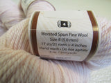 Stonehedge Fiber Mill Shepherds Wool Yarn Baby Pink 2 Skeins 250 Yards Each -- New