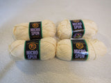 Lion Brand Yarns Micro Spun Ultra Soft Sports Yarn 4 Skeins 168 Yards Each -- New