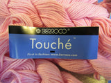 Berroco Touche Yarn Pink 6 Skeins 89 Yards Each 50% Cotton 50% Rayon -- New