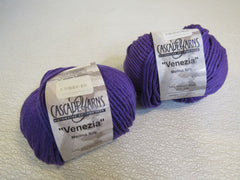 Cascade Yarns Venezia Yarn Purple 2 Balls 120 Yards Each -- New