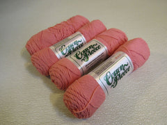 Brown Sheep Co Cotton Fleece Yarn Coral Sunset 4 Skeins 215 Yards Each Very Soft -- New