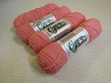 Brown Sheep Co Cotton Fleece Yarn Coral Sunset 4 Skeins 215 Yards Each Very Soft -- New