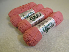 Brown Sheep Co Cotton Fleece Yarn Coral Sunset 4 Skeins 215 Yards Each Very Soft -- New