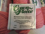 Brown Sheep Co Cotton Fleece Yarn Coral Sunset 4 Skeins 215 Yards Each Very Soft -- New