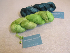 Expression Fiber Arts Silk Lace and Pearescent Yarn 2 Skeins 630 Yards Each -- New