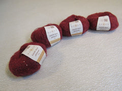 Rowan Kid Silk Haze Glamour Yarn Burgundy 4 Skeins 177 Yards Each -- New