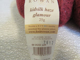 Rowan Kid Silk Haze Glamour Yarn Burgundy 4 Skeins 177 Yards Each -- New