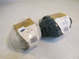 Rowan Scottish Tweed Aran Yarn Green/Cream 2 Balls 186 Yards Each -- New