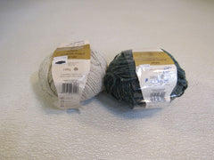 Rowan Scottish Tweed Aran Yarn Green/Cream 2 Balls 186 Yards Each -- New