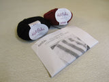 Knit Picks Capretta Yarn Wine/Black 2 Skeins 230 Yards Each -- New