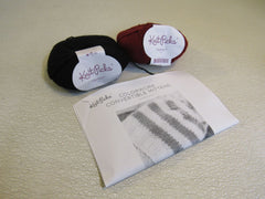 Knit Picks Capretta Yarn Wine/Black 2 Skeins 230 Yards Each -- New