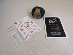 We Are Knitters Finita Sweet Beanie Yarn Kit Bottle Green 1 Ball 437 Yards -- New