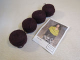 Blue Sky Woolstok Yarn Deep Velvet 4 Balls 123 Yards Each Dark Wine -- New