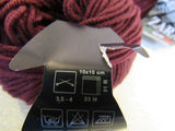 Zara Merino Extra Fine Yarn Burgundy 9 Balls 136.5 Yards Each -- New