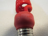 Sylvania Flourescent Light Bulbs Lot of 2 E26 Base Red 13W 120V 60Hz 0.220A -- Used