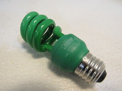 Feit Elecrtic Floursecent Light Bulb E26 Base Green 13W 120VAC 60 Hz 200 mA -- Used