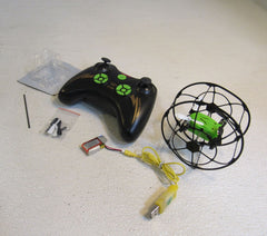 Syma Drone Sky Thunder 2.4G Black/Green Extra Propellers 2.4 G 2 Battery Packs -- Used