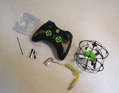 Syma Drone Sky Thunder 2.4G Black/Green Extra Propellers 2.4 G 2 Battery Packs -- Used