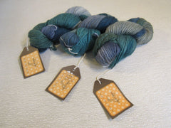 Araucania Coliumo Multy Yarn 3 Skeins 95 Yards Each Green/Gray/Teal -- New