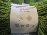 Elsebeth Lavold Silky Wool Yarn Sapling Green 5 Balls 1 Skein 190 Yards Each -- New