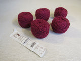 Elsebeth Lavold Silky Wool Yarn Magenta 5 Balls 190 Yards Each -- New