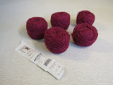 Elsebeth Lavold Silky Wool Yarn Magenta 5 Balls 190 Yards Each -- New