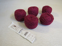 Elsebeth Lavold Silky Wool Yarn Magenta 5 Balls 190 Yards Each -- New