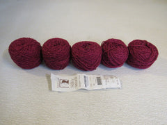 Elsebeth Lavold Silky Wool Yarn Magenta 5 Balls 190 Yards Each -- New