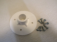 Standard Lazy Susan Post Base With Screws White 2-1/4-in Center to Center -- Used