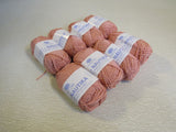 Knit One Crochet Too Nautika Yarn Light Peach 8 Skeins 98 Yards Each -- New