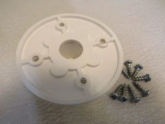 Standard Lazy Susan Post Base With Screws White 2-1/4-in Center to Center -- Used