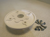 Standard Lazy Susan Post Base With Screws White 2-1/4-in Center to Center -- Used