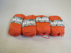 SWTC Bamboo Yarn Dark Peach 4 Skeins 250 Yards Each 100% Bamboo -- New