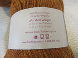 Knit Picks Brava Worsted Yarn Persimmon 2 Skeins 218 Yards Each Golden Brown -- New