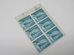 USPS Scott 1031A Vintage 1-1/4c Palace of the Governors Plate Block -- New