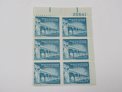 USPS Scott 1031A Vintage 1-1/4c Palace of the Governors Plate Block -- New