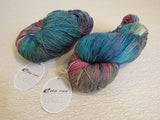 Ella Rae Lace Merino Yarn 2 Skeins 460 Yards Each Teal/Blue/Rose/Beige -- New